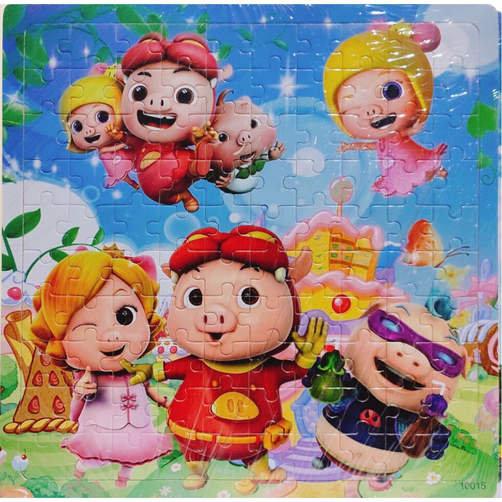 Tranh ghép hình cho bé  60 - 100 mảnh, Đồ chơi xếp hình, Tranh ghép gỗ món quà cho bé phát triển tư duy, trí tuệ