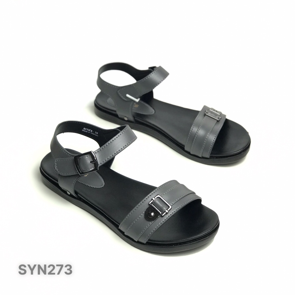 Sandal nữ BITAS ❤️FREESHIP❤️ Sandal học sinh quai dán khuy đế bằng siêu nhẹ SYN273