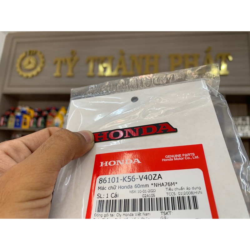 Tem chử HONDA đuôi dè sau Winner Đỏ