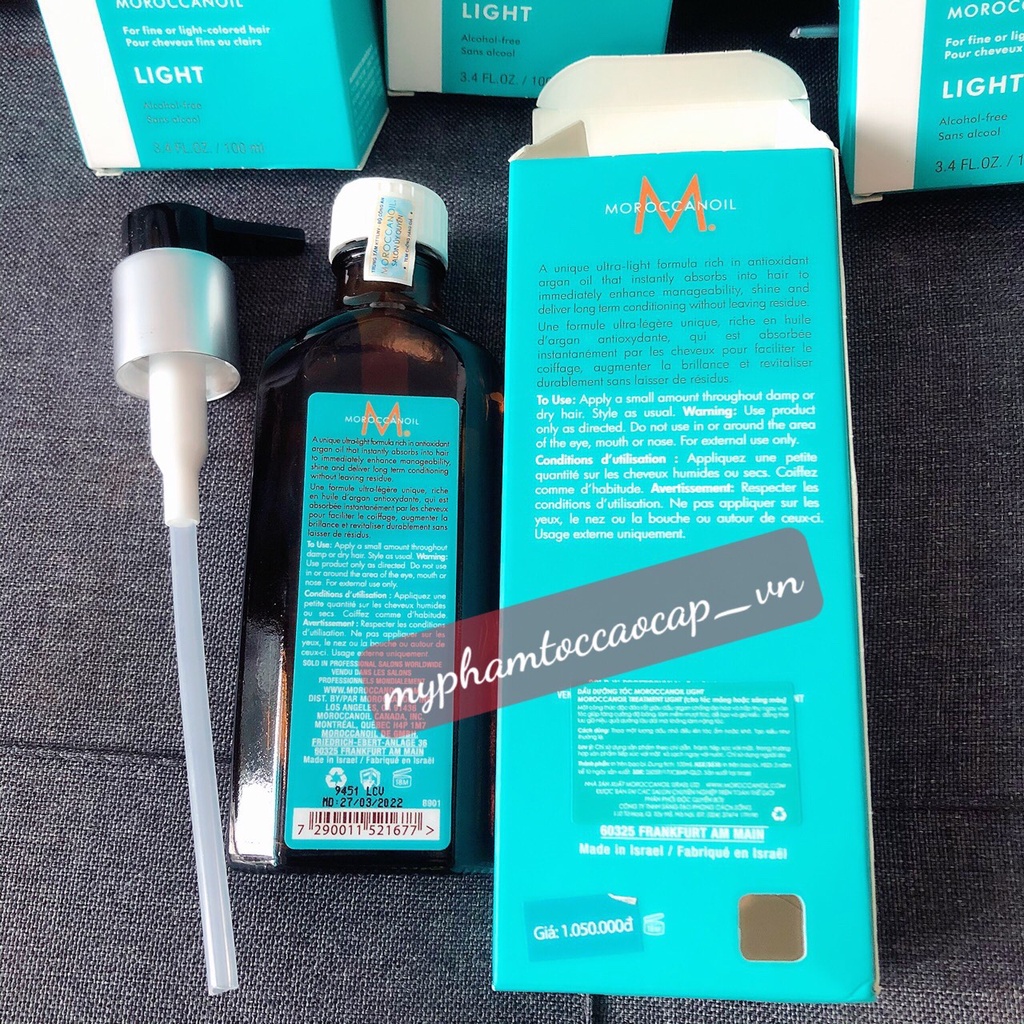 Tinh dầu dưỡng tóc nhuộm, tóc sáng màu Moroccanoil Light 100ml-200ml