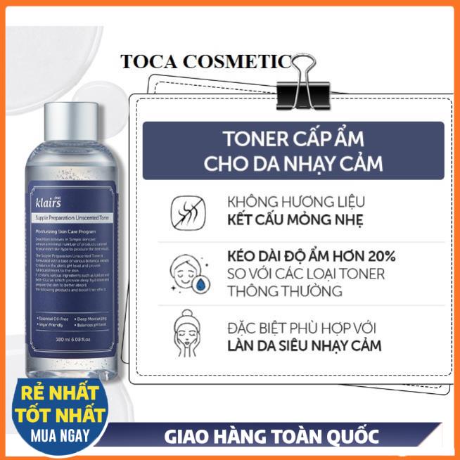 Toner Klairs - nước hoa hồng phục hồi làm dịu da Midnight Blue giảm sưng giảm mụn 180ml/