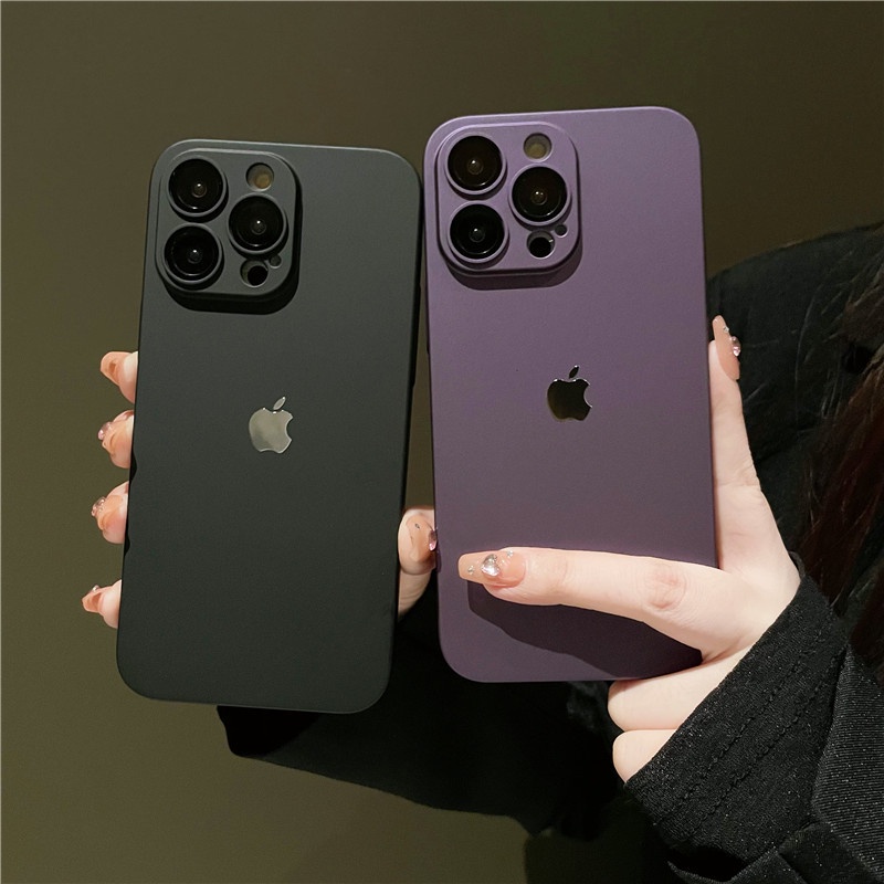 Ốp Điện Thoại 6D Siêu Mỏng Bề Mặt Nhám Bảo Vệ camera Dành Cho iPhone 14 Pro Max 11 12 13 Pro Max 14 Plus