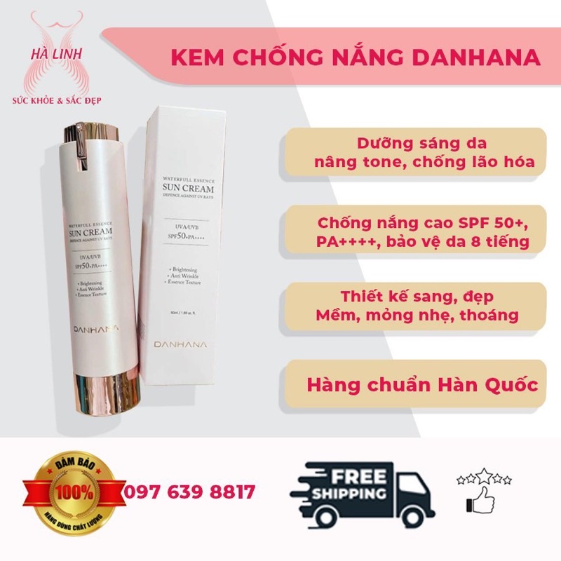 Kem chống nắng 3 in 1 Danhana nâng Hàn Quốc chai 50ml