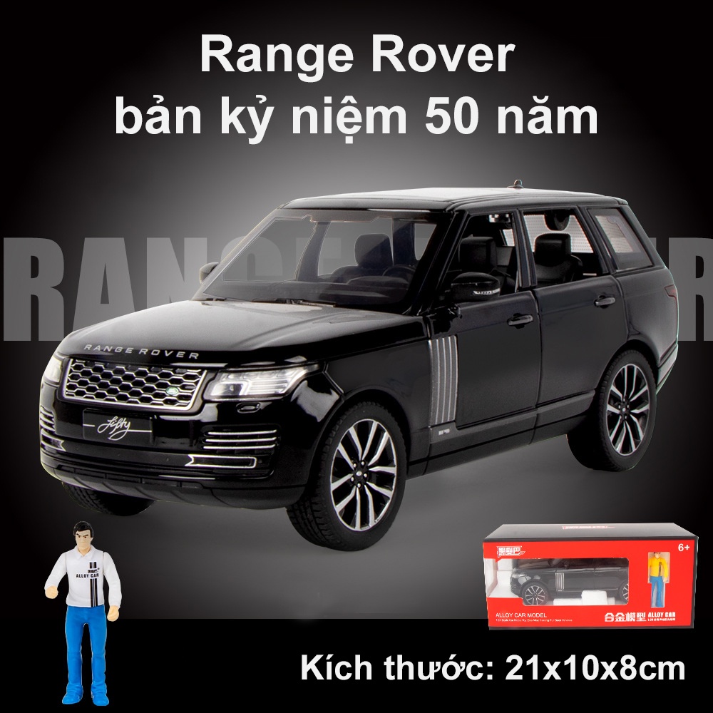 Xe mô hình tỉ lệ 1:24 Ranger Rover bản kỷ niệm 50 năm , tặng kèm nhân vật
