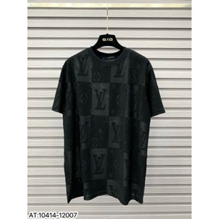  ÁO thun nam LV cổ tròn thêu họa tiết tay ngắn chuẩn from 