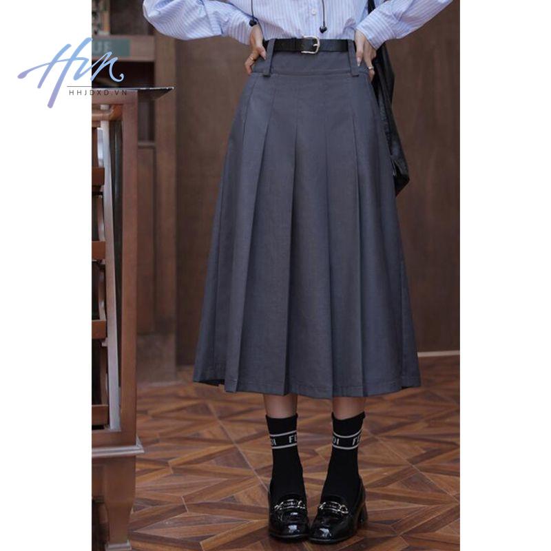 Chân Váy Xếp Ly Lưng Cao Vừa Vặn Phong Cách Anh Quốc Cổ Điển Thời Trang Xuân Thu Mới 2023