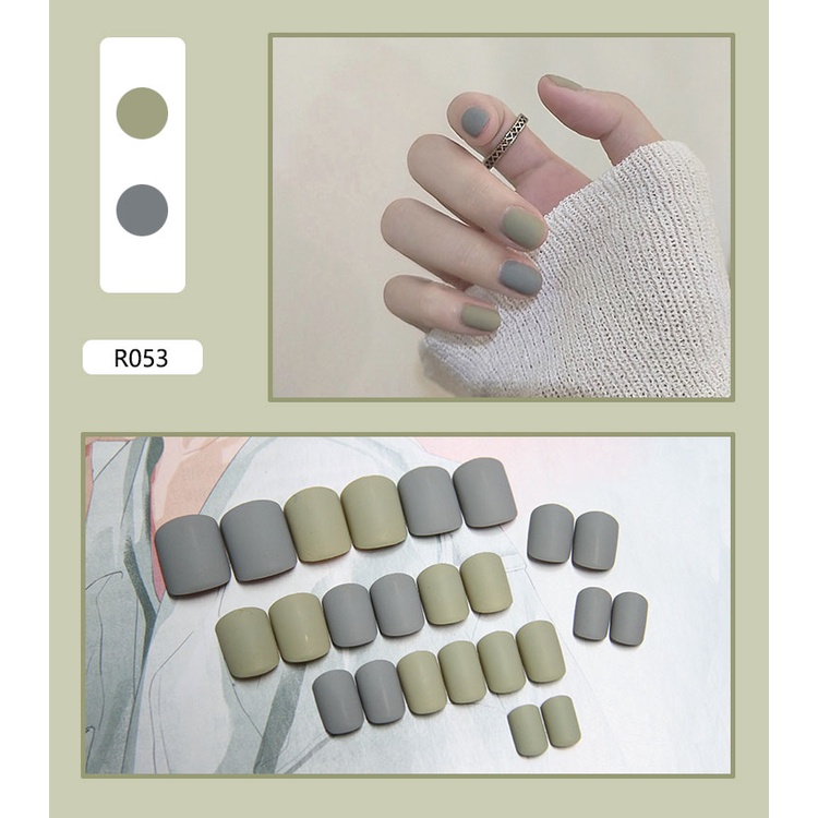 Bộ 24 Móng Tay Giả Màu Đỏ Nhám Chống Nước In Họa Tiết Da Báo Dễ Thương Có Thể Tháo Rời Trang Trí Giáng Sinh