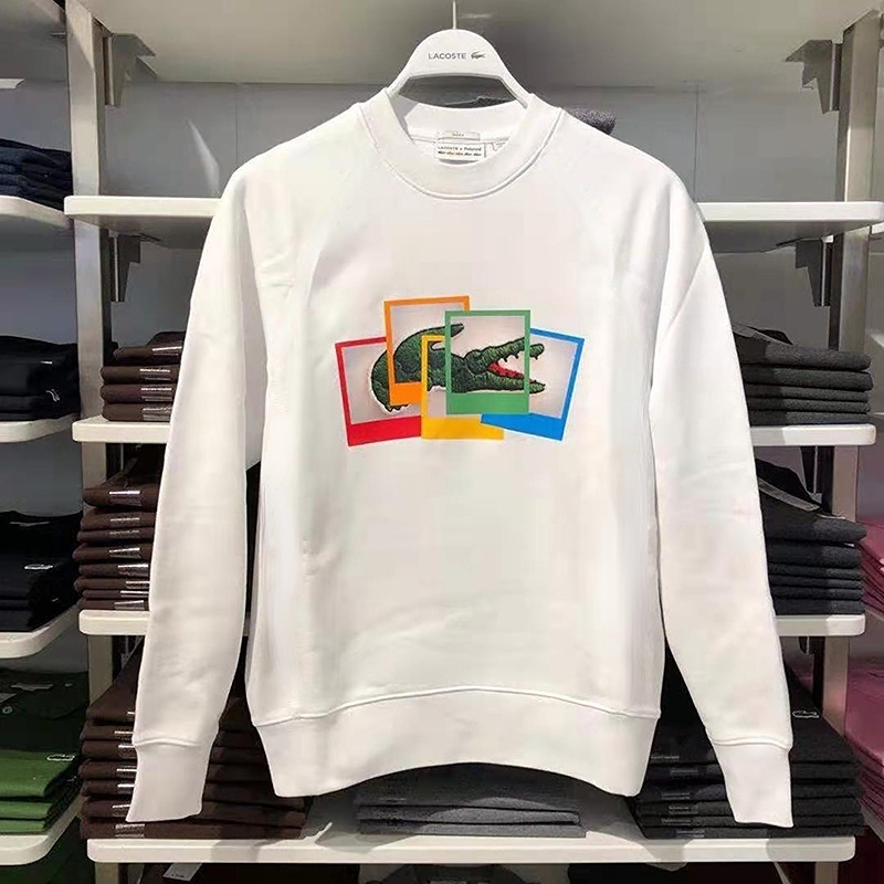 Lacoste Áo hoodie Cổ Tròn Thời Trang Cho Nam Nữ