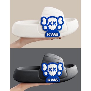 Dép quai ngang đế bánh mì, dép đúc, dép văn phòng hình gấu KAWS