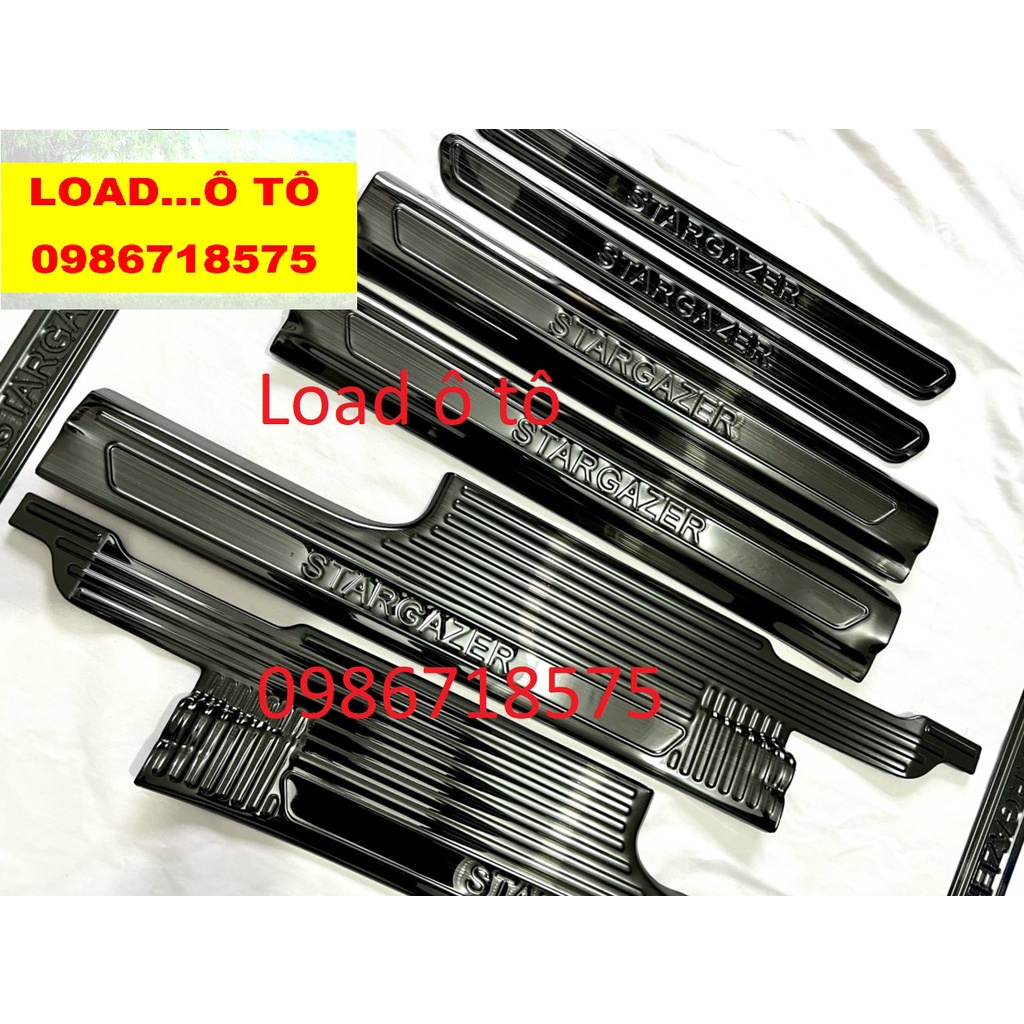 Ốp Bậc Cửa, Nẹp Bước Chân Huyndai Stargazer 2023 Mẫu Titan Cao Cấp, Có Sẵn Keo Dán Chuyên Dụng 3M