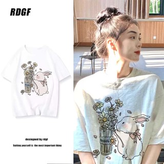 Áo Thun Tay Ngắn Dáng Rộng In Chữ RDGF Thời Trang Mùa Hè 2023 Phong Cách vintage