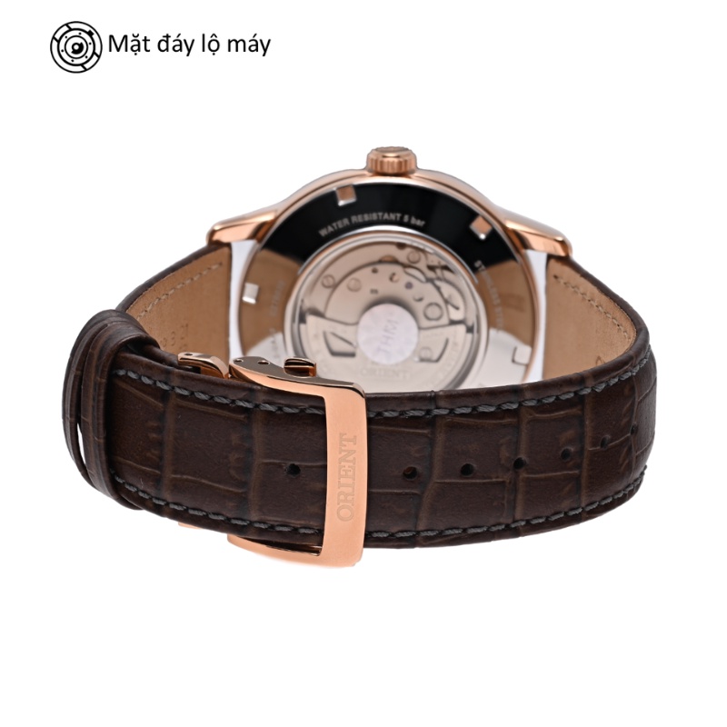 Đồng hồ cơ nam Orient Watch Sun And Moon RA-AS0009S10B lộ máy mặt kính sapphire chống xước dây da đeo tay chính hãng