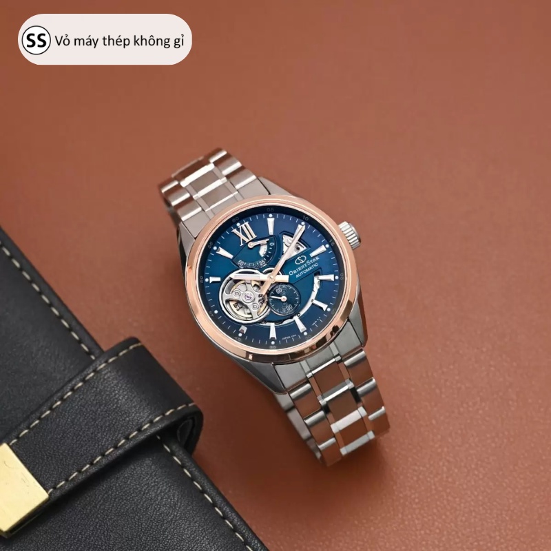 Đồng hồ cơ nam Orient Star Watch Joker Skeleton RE-AV01 phiên bản giới hạn mặt kính Sapphire dây thép đeo tay chính hãng