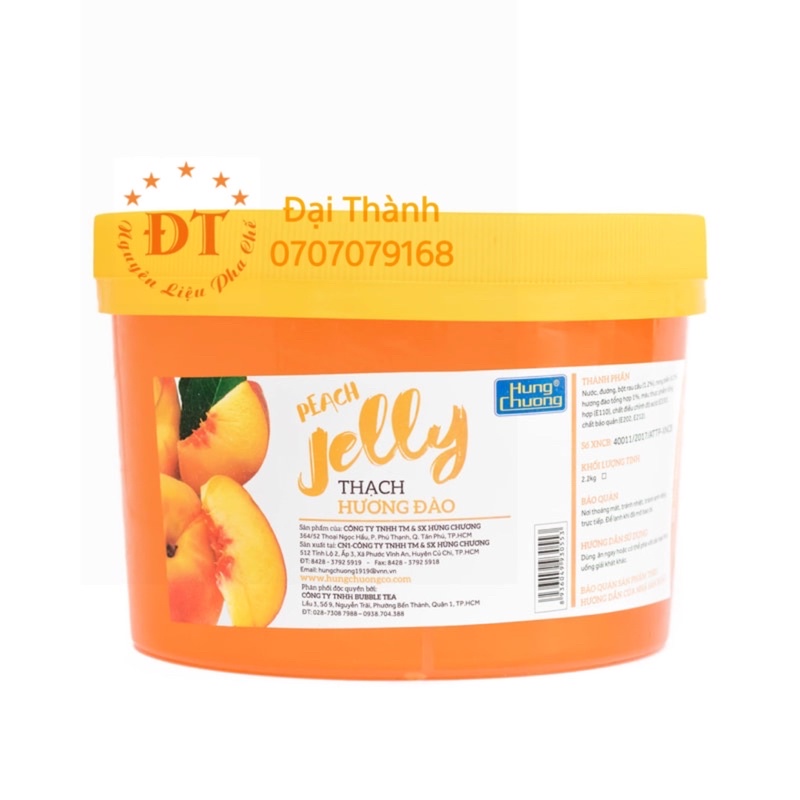 Thạch Hùng chương trái cây hủ 2,2kg nhiều mùi