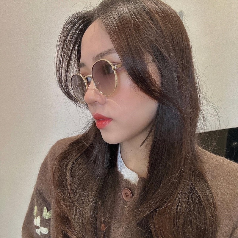 Kính mát kim loại retro tròn bầu dục 29634