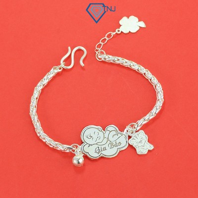 Vòng bạc cho bé khắc tên theo yêu cầu LTT0102 - Trang Sức TNJ