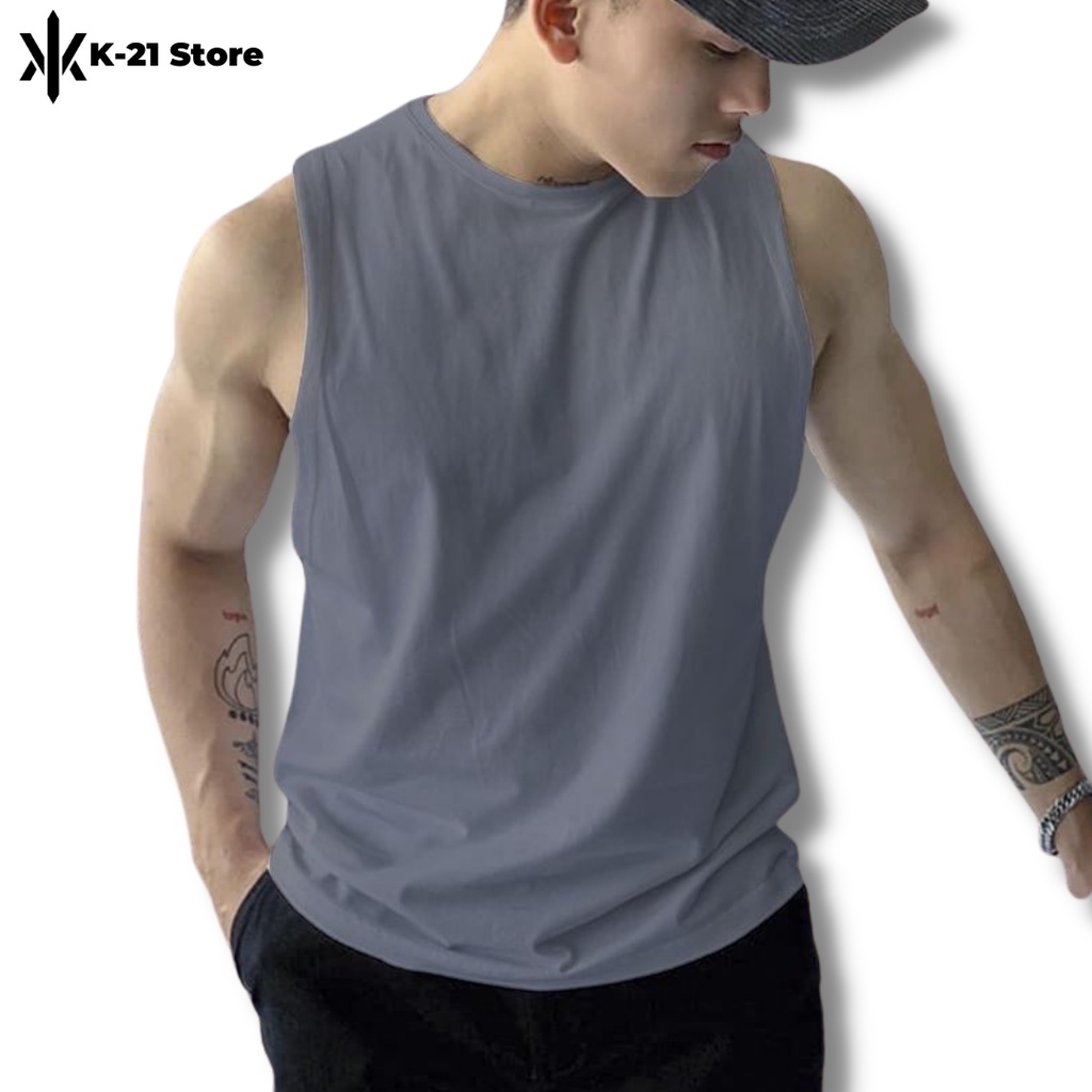 Combo 3 Áo ba lỗ Nam - Áo thun nam vải cotton - Áo 3 lỗ tập gym thoáng mát hút mồ hôi đủ size từ 45kg đến 90kg K-21