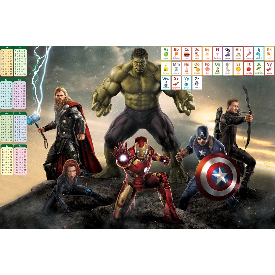 Decal dày trang trí bàn học cho bé Siêu Anh Hùng và Siêu Nhân Marvel nhiều mẫu lựa chọn