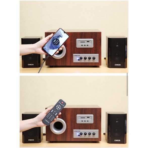 Loa vi tính Bluetooth Enkor S2850 Nâu