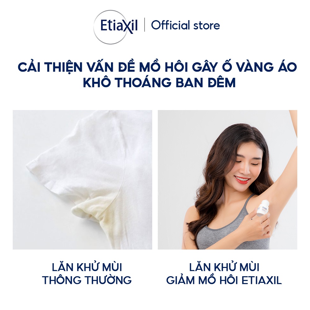 Combo Xịt Khử Mùi Tức Thì Etiaxil 100ml và Lăn Khử Mùi Ngăn Mồ Hôi Etiaxil 15ml (nhãn xanh)