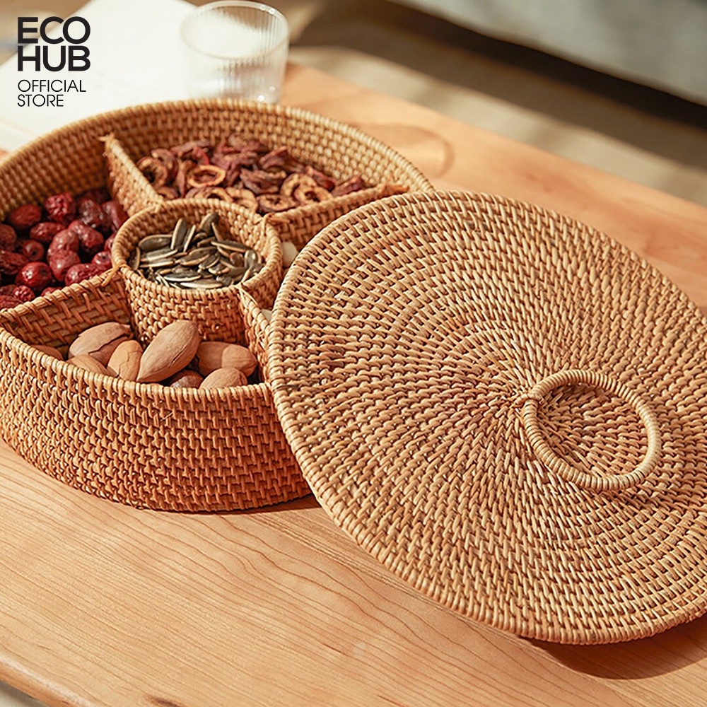 Hộp đựng đồ hình tròn ECOHUB có chia ngăn 30cm E00322