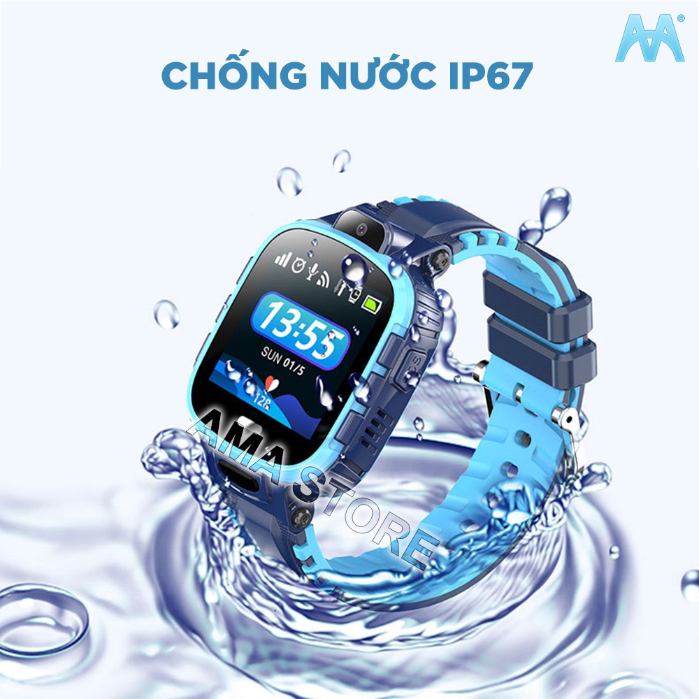 Đồng Hồ Thông Minh Trẻ em AMA Watch TD26 lắp sim Định vị Kép GPS, WIFI chống nước IP67