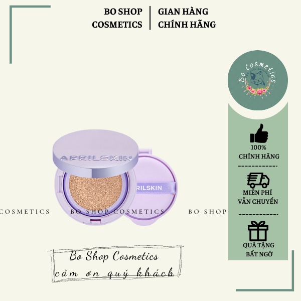 KÈM LÕI - Phấn Nước AprilSkin Ultra Slim Cushion SPF50+ PA+++  (15gx2)