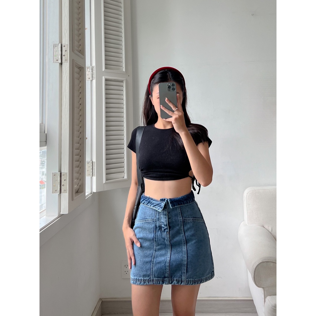 Chân váy denim lật lưng 20decemberjeans mã 1398