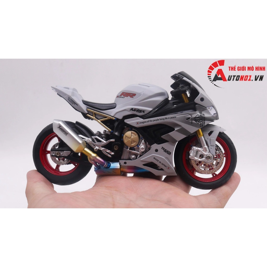 Mô hình xe độ BMW S1000RR 2020 1:12 Autono1 Alloy D160