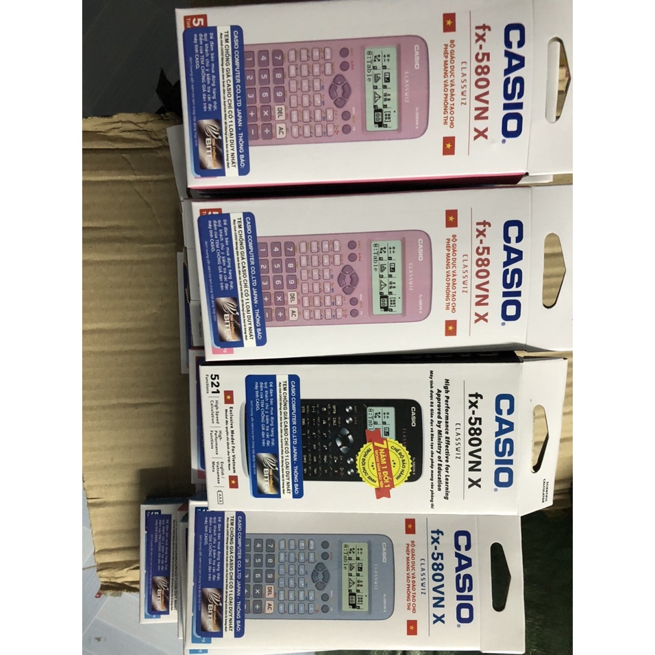 Máy tính cầm tay Casio 580vnx, máy tính cầm tay CASIO FX 580 VNX hàng Thái Lan, máy tính 580 VNX bảo hành 1 năm, 580vnx