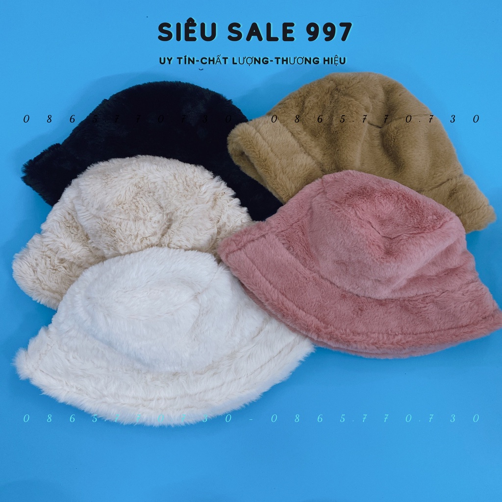 MŨ TAI BÈO QUẢNG CHÂU TRƠN CHẤT LÔNG THỎ MỊN MỀM MẠI THỜI TRANG NỮ CÓ DÂY ĐIỀU CHỈNH