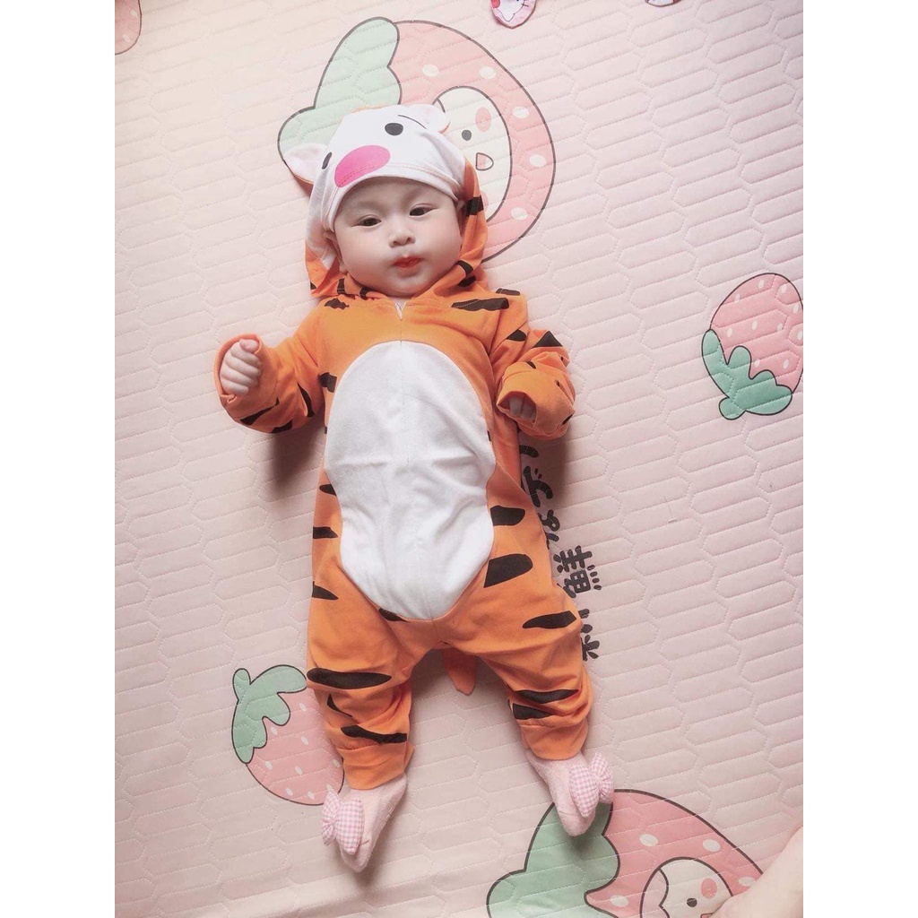 Body thú- body hổ cam dài tay