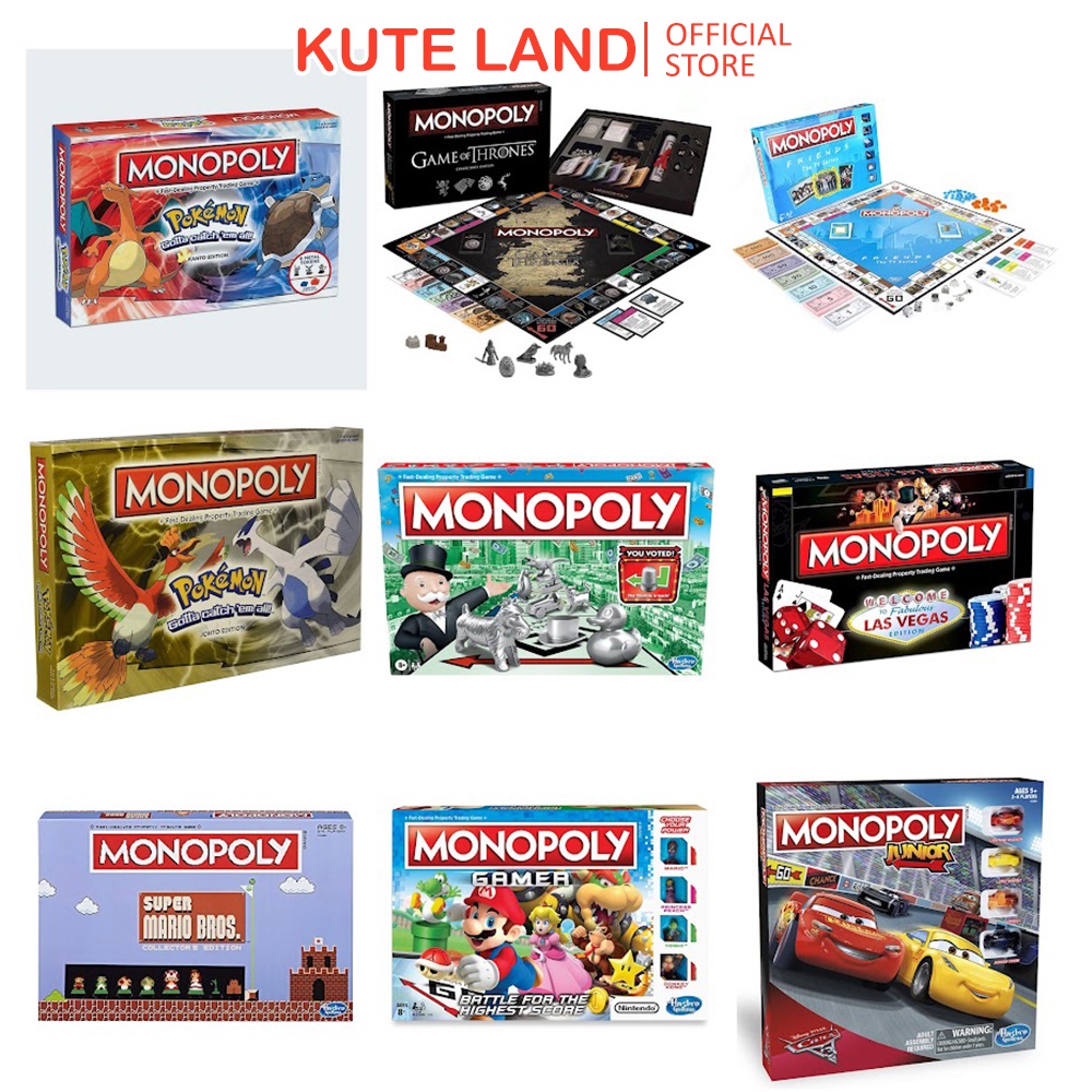 Tổng hợp các bộ Board Game Monopoly nhiều phiên bản thú vị trò chơi cờ tỷ phú nổi tiếng BG27