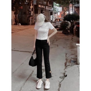 QUẦN JEAN ỐNG ĐỨNG MÁC DA