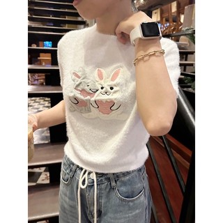 Áo lông thỏ ngắn tay [Hình thật chụp tại shop]