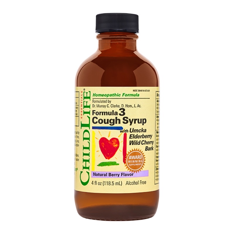 [𝐒𝐀𝐋𝐄 𝐃𝐀𝐓𝐄 𝟐/𝟐𝟎𝟐𝟒] Siro giảm ho, các triệu chứng cảm lạnh cho bé từ 2 tuổi ChildLife Formula 3 Cough Syrup- BAABEELAND