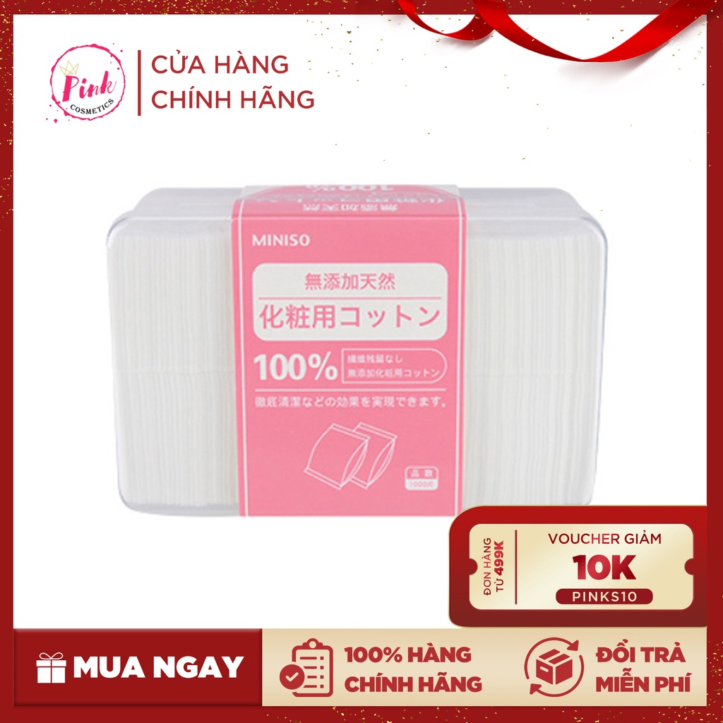 Bông tẩy trang miếng Miniso 1000 miếng