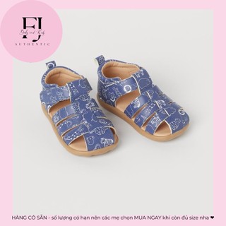Sandal chính hãng HM, sandal bé trai Sandal xanh họa tiết động vật, hàng hiệu cho bé