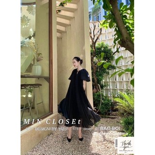 Váy maxi dập ly 4 màu
