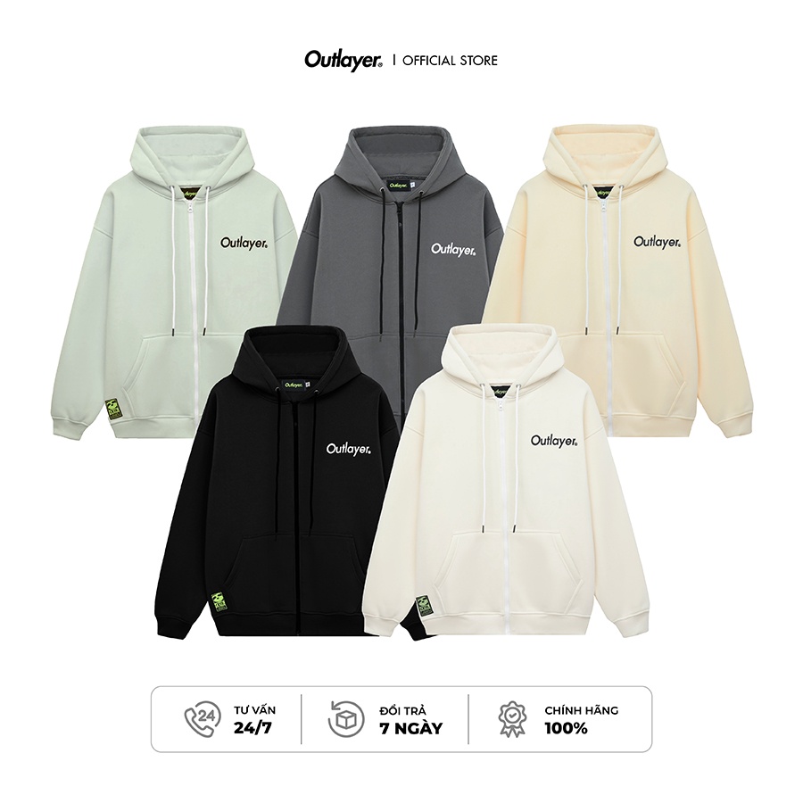 Áo Hoodie Zip Logo Outlayer