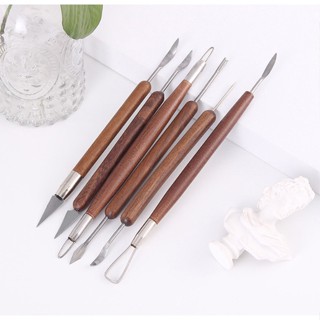  Bộ 6 Dụng Cụ 12 Đầu Điêu Khắc Đất Sét Dụng Cụ Nặn Tượng Nặn Mô Hình 