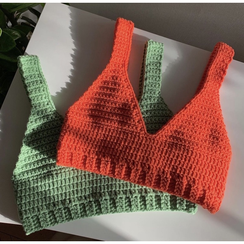 Áo bikini crochet - bikini len móc handmade đi biển, đi chụp ảnh