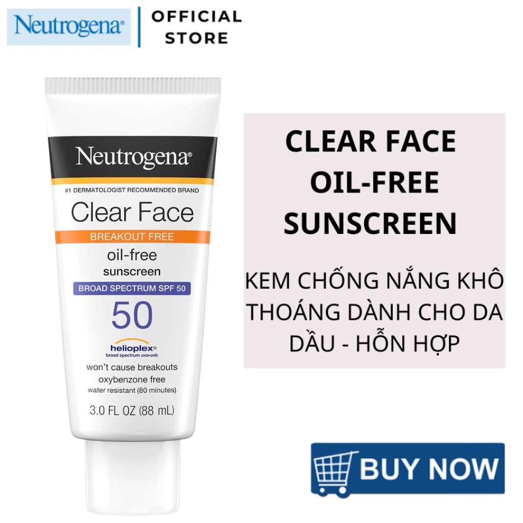 Kem Chống Nắng Khô Thoáng Neutrogena Clear Face SPF 50