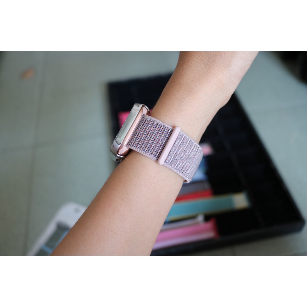 Dây Nylon dán cá tính cho AW 8/7/6/SE/5/4/3/2/1 đủ màu, đủ size 49/45/44/42/41/40/38mm