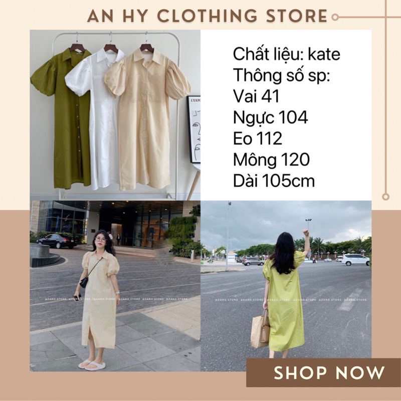 (có bán sỉ,ảnh thật,hoả tốc) 🍓 new dress - Zazo dress 🌸🌿 ĐẦM SƠ MI TAY PHỒNG