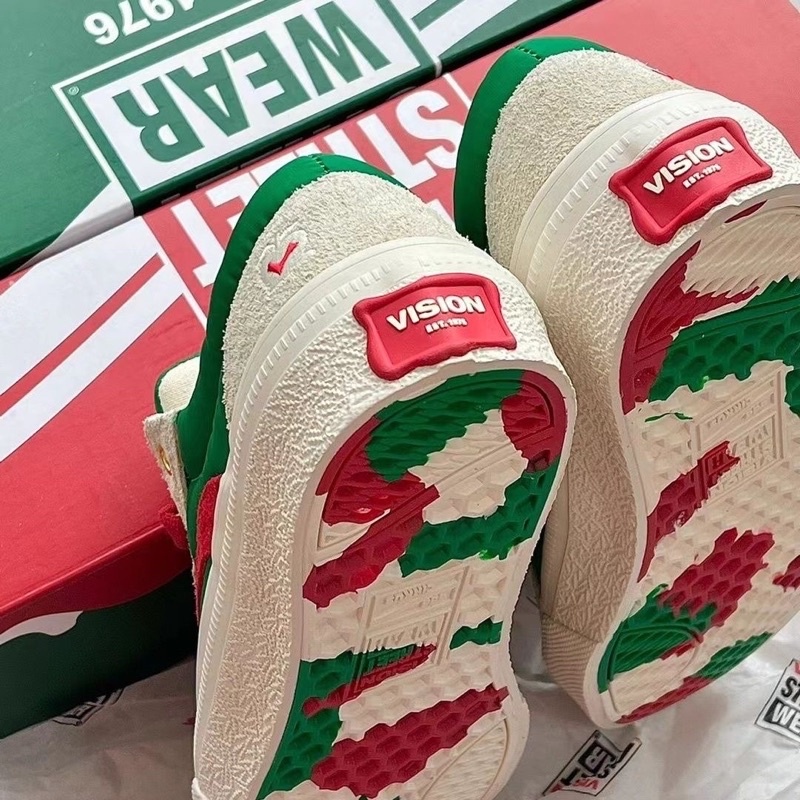 Giày thể thao VISION x oddCirkus da lộn phiên bản Christmas streetwear