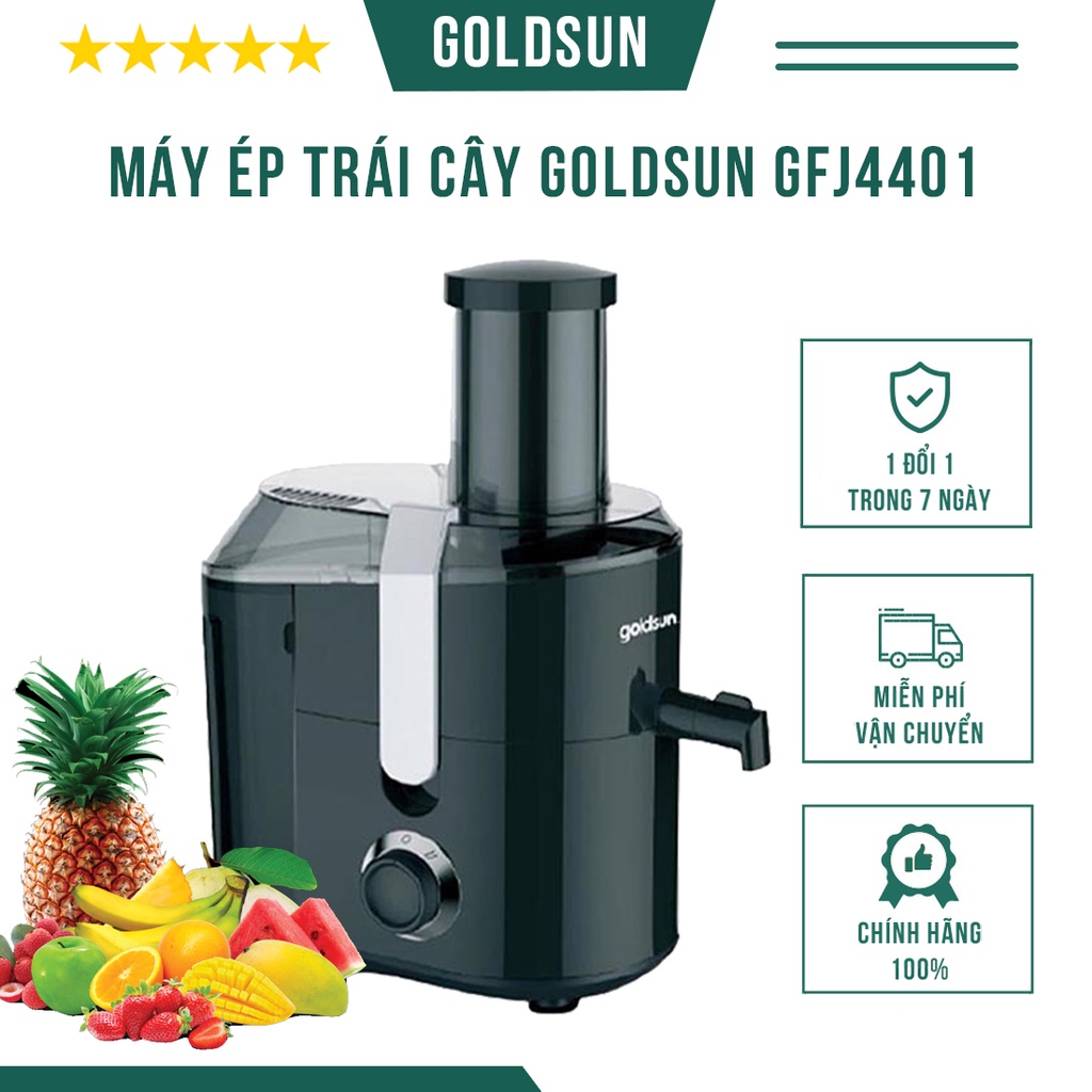 Máy ép chậm, máy ép trái cây Goldsun GFJ4401 Công suất 600W ép kiệt bã nguyên trái - Bảo hành 12 Tháng 1