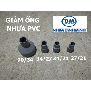 Giảm 27/21, 34/21, 34/27mm bình minh , giảm ống nhựa pvc, phụ kiện ống nước nối giảm bình minh