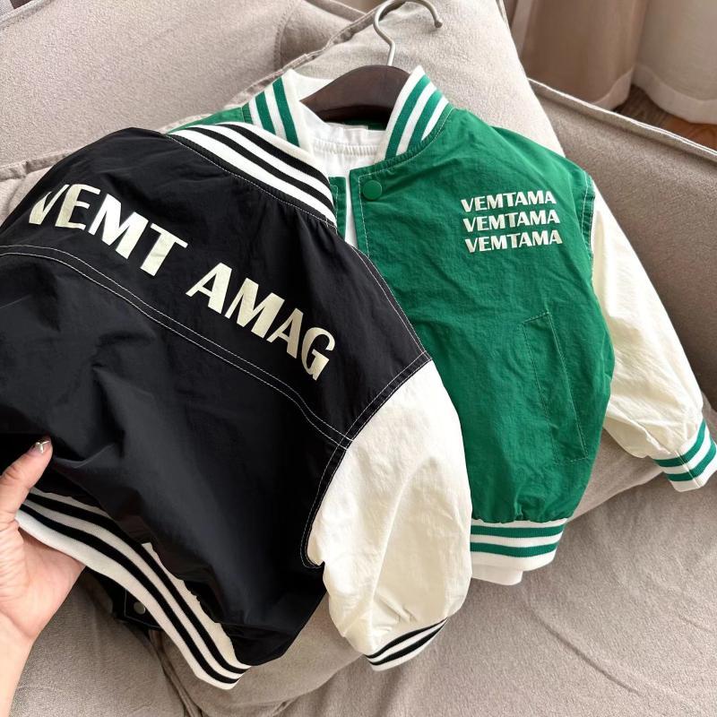 Áo Khoác Bóng Chày In Chữ Phong Cách Hàn Quốc Thời Trang Mùa Xuân Mới Cho Bé Trai Và Gái