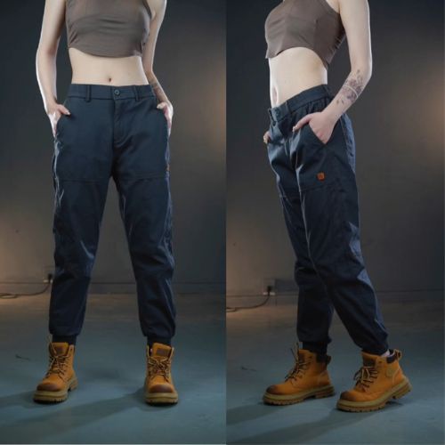 Quần Jogger kaki nam JKK678- Quần dài nam bo gấu cạp chun , lưng thun khoá kéo